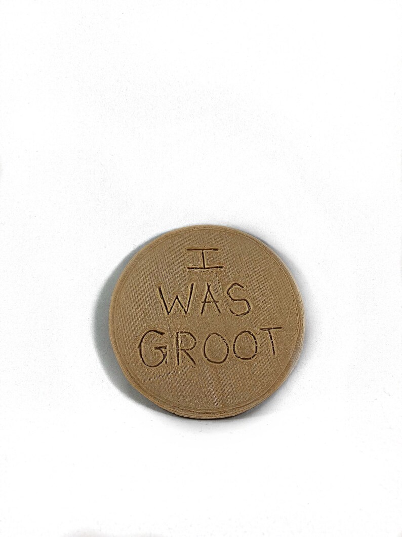I Was Groot Coasters Set of 4 Drink Coasters 3D Printed Coasters Wood Filament Coasters Table Coasters Housewarming Gift image 7