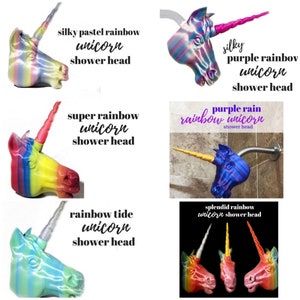 Rainbow Unicorn Shower Head, Unicorn Showerhead, Kids Bath Décor, Unique Unicorn Gifts, Unicorn Bathroom Accessories, Unicorn Decorations image 8