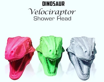 Velociraptor Skull Head - Dinosaur Statue - Boys Room Decor - Dinosaur Decor - 3D Printed - Table Top Sculpture - Dino Office Decor