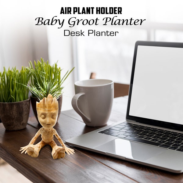 Baby Groot Planter, Small Groot Pot, Avengers Office Décor, Desk Decoration, Super Hero Birthday Gift, Cute Plant Lover Gift for Men & Women