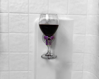 Special 4 Pack | Stocking Stuffer | Wine Glass Holder | White Elephant Gifts| Bath & Shower| Unique Wine Rack | Champagne Glass Holder
