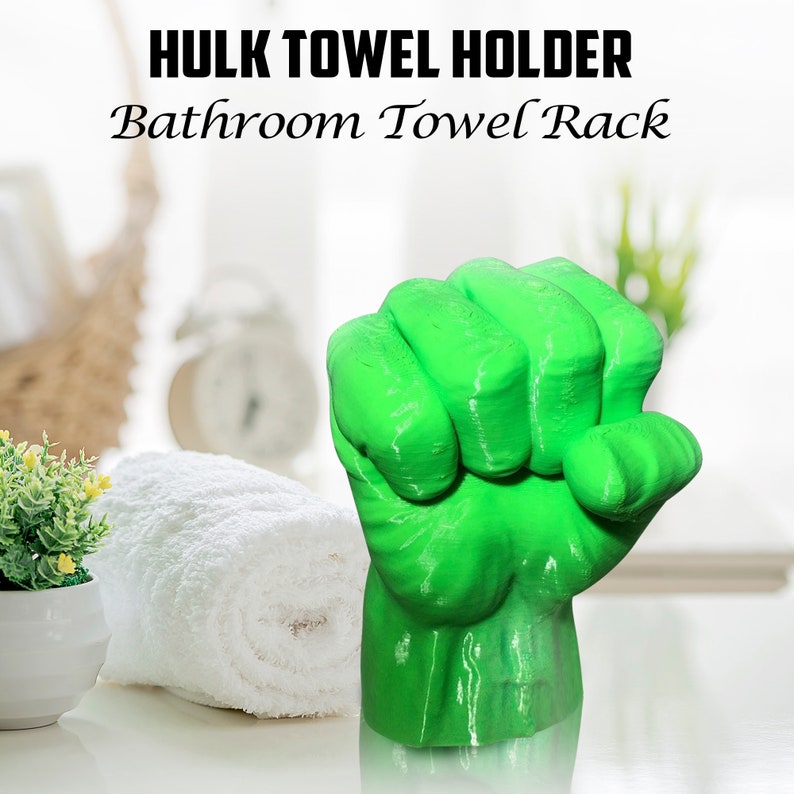 Hulk Towel Holder Hulk Smash Gift Bathroom Towel Rack Etsy