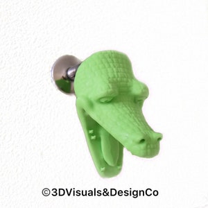 Green Gator Shower Head, Alligator Bathroom Accessory, Boys Bathroom Décor, Alligator Décor, Florida Gators Décor, Alligator Decoration image 9