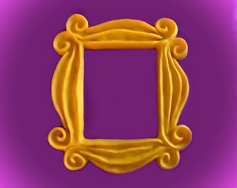 Cornice per foto con spioncino Friends, cornice per porta Friends, cornice per foto con spioncino Friends, cornice gialla Friends, decorazione per porta Friends, divertente regalo per migliori amici