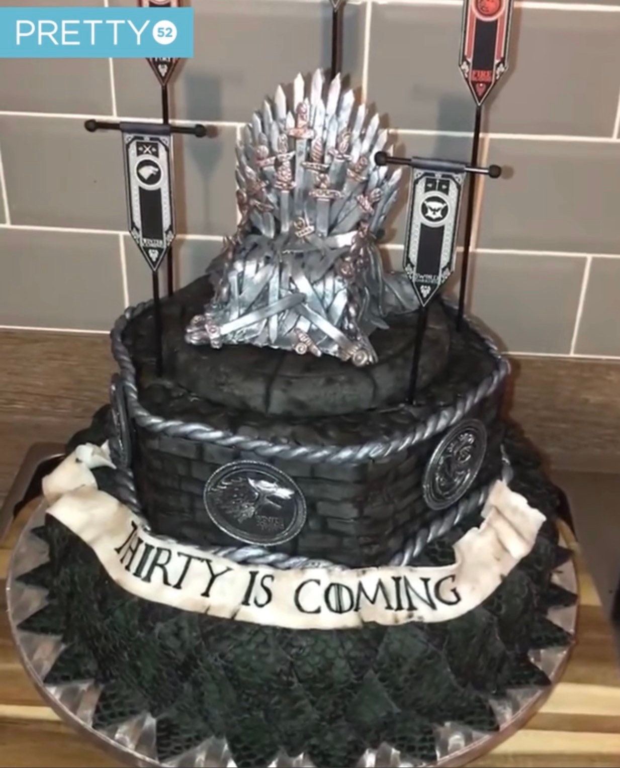 Game of Thrones Cake Topper Iron Throne Dragons Winter - Etsy New Zealand