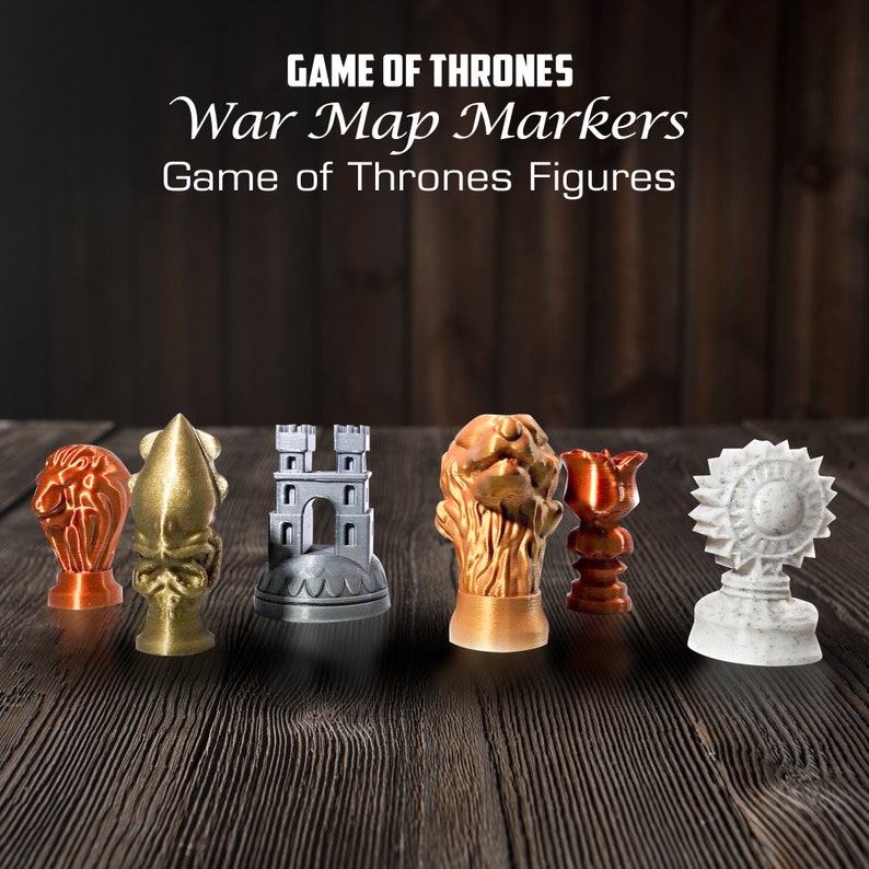 Game Of Thrones War Map Markers 3d Printed Gifts Cosplay Etsy