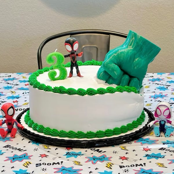 Incredible Hulk Hand Cake Topper Fist, Hulk Cake Topper, Hulk Cake Decoration, Super Hero Birthday Hulk Cake Hand, Hulk Fist Cake Topper