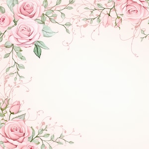 Ensemble de 30 images de bordure florale, cet ensemble mesure 8,5 x 11 po. Peut être utilisé pour un mariage, un anniversaire, des invitations, des cartes, des arrière-plans, des articles numériques, etc.