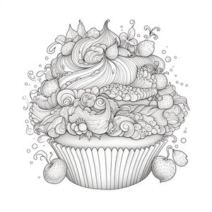 2nd set of Cupcake mandala colouring pages, relaxation, mindfulness, colouring for fun