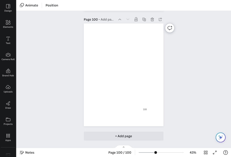 Template for 100 Page Book, Ready to Create a Book for Printing or to