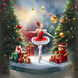 140 + 10 imagens gratuitas de Natal, dançarinos, quebra-nozes, ursinhos, bonecas, árvores de Natal, fazer cartões de Natal, fazer presentes de Natal