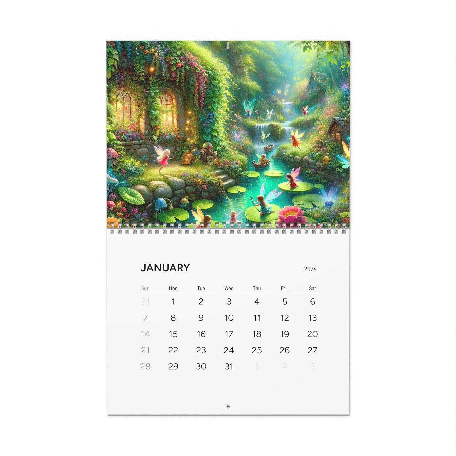 Magical Fairy Garden Wall Calendars 2024 Etsy