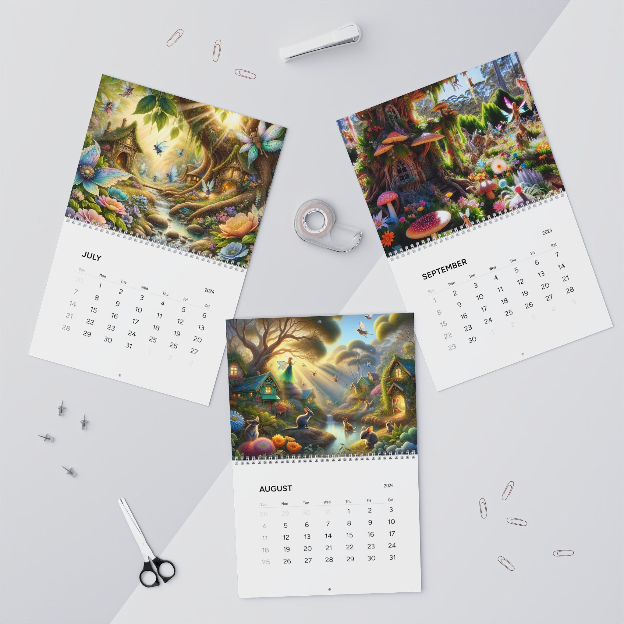 Magical Fairy Garden Wall Calendars 2024 - Etsy