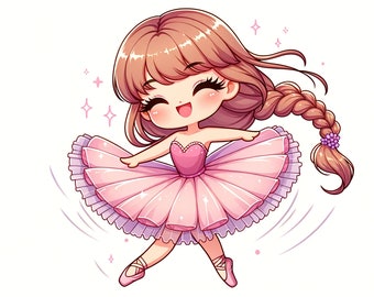 Kawaii Ballerina Collection: Graceful Dancers in Pastel Shades