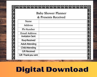 Baby Presents Received  list for Baby Wish List