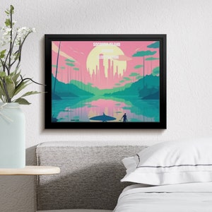 Socorro Island Mexico illustration wall art, Digital Download, print at home, different sizes, Home Decor