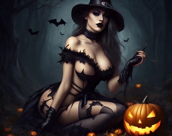 halloween sticker, halloween sexy girl sticker, halloween party decoration