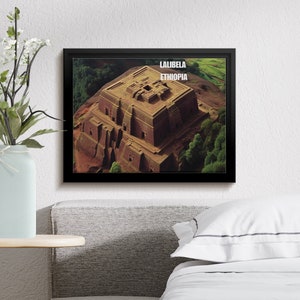 Arte murale Lalibela Etiopia, download digitale, stampa a casa, diverse dimensioni, decorazioni per la casa