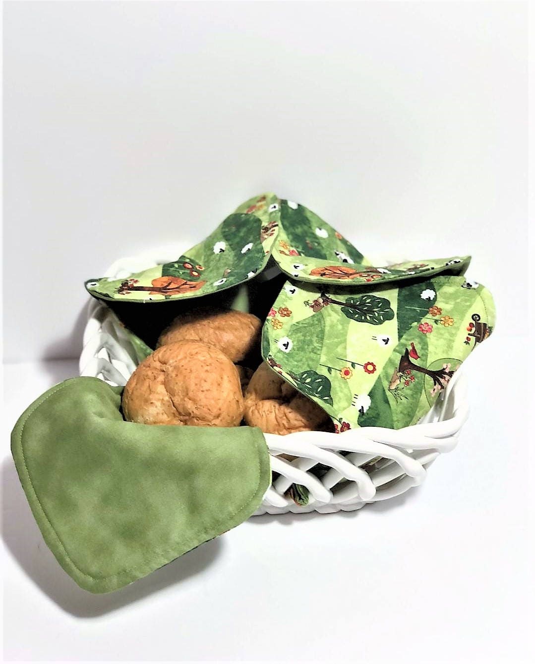 Bread Basket Liner & Warmer EcoFriendly Reversible Bread Etsy