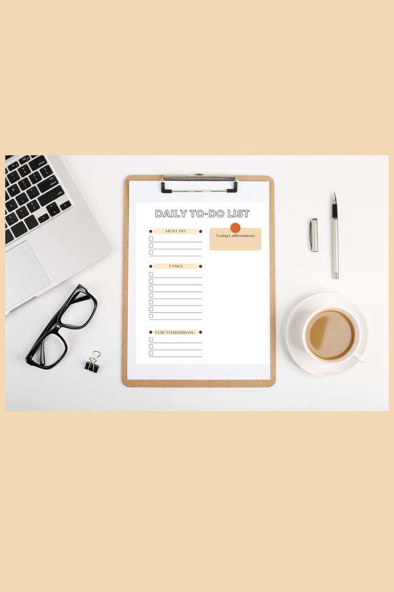 Printable Daily to Do List | Minimalist Boho Daily To-do PDF Planner ...
