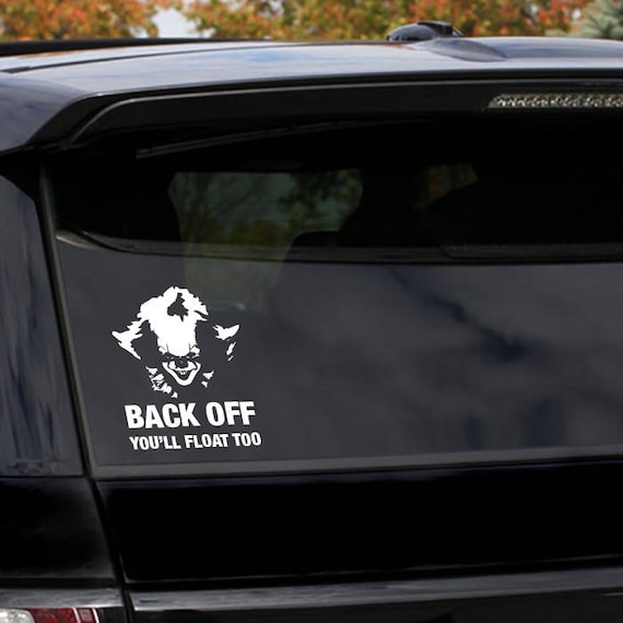 Pennywise Rear Window Back Off Car Decal bumper Sticker It Etsy