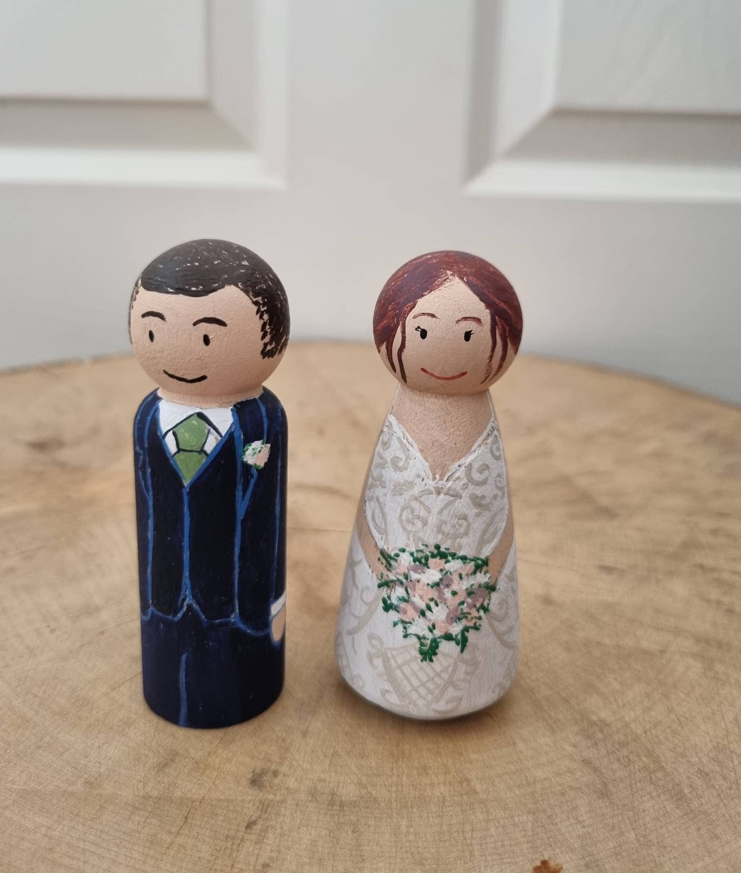 Bride and sales groom peg dolls