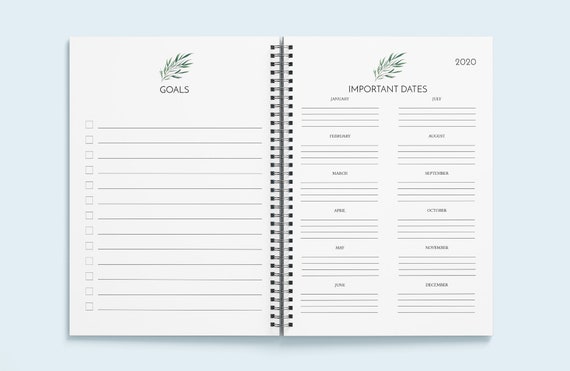 editable notebook organizer templates includes cover divider sheet notes page important dates goals sheet spine change text fonts organizer templates