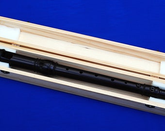Handcrafted Wooden Hard Case for Alto Recorder or Whistle