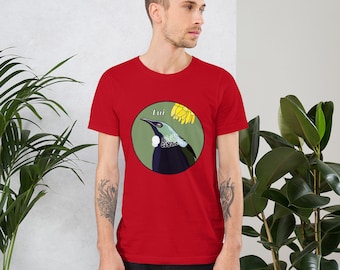 For Bird Lovers, an Iconic Tui image on a Short-Sleeve Unisex T-Shirt