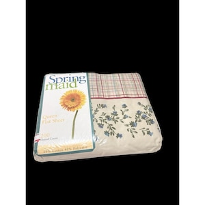 Laken van Springmaid Queen Petra 200 thread count strijkvrij perkal NOS, gemaakt in de VS