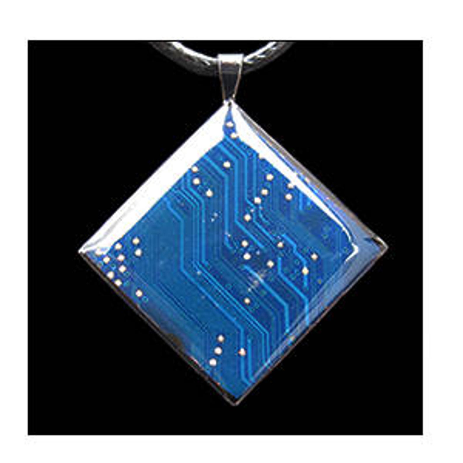 Circuit board jewellery pcb hand made computer unique necklace Etsy