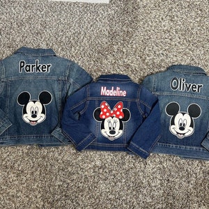 Custom Kids/Toddler Jean Denim Jacket With Disney Patches