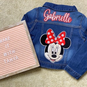 Custom Kids/Toddler Jean Denim Jacket With Disney Patches