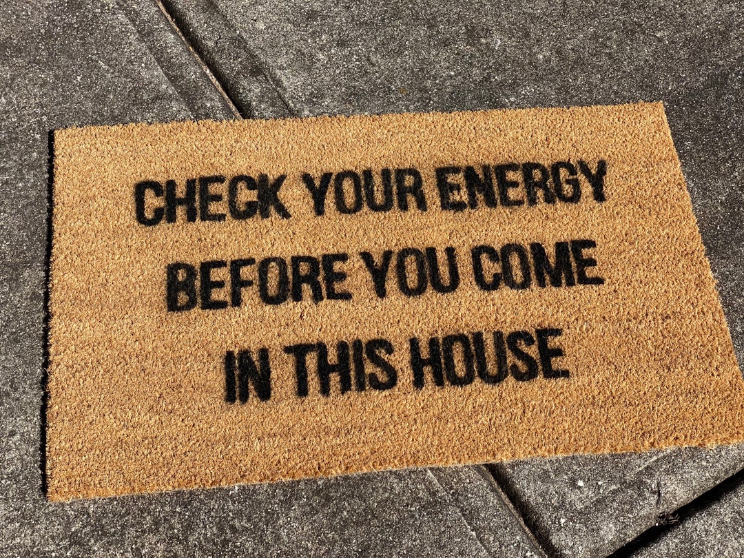 Check Your Energy Doormat Etsy