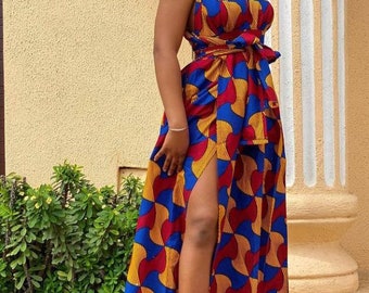 INFINITY WRAP DRESS, summer dress, African maxi dress,African print dress for women, African clothing.