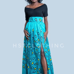 Tiwa Ankara maxi skirt, Ankara skirt, maxi skirt, African print skirt, African skirt, Women clothing,Ankara fabric  skirt,African maxi skirt