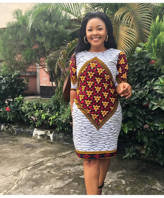 African print dress for women Ankara print dress short African dress ankara midi dress women clothing Ankara short dress