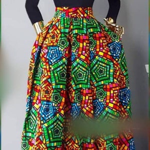 Tomi African clothing for women,African print skirt for women, African clothing,African maxi skirt,long African skirt