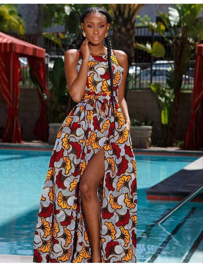 Lima African maxi dressAnkara maxi dressAfrican dressAnkara | Etsy