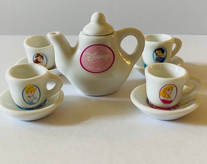 Vintage Miniature DISNEY PRINCESS Tea Set Etsy