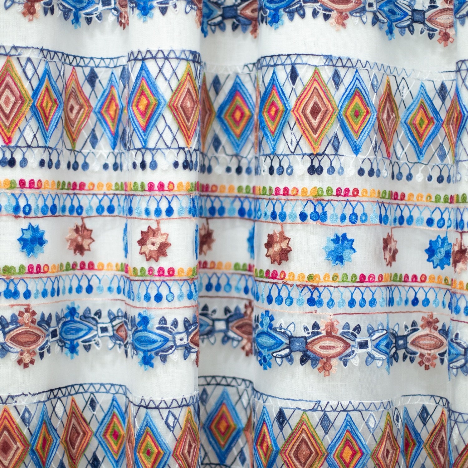 Aztec Curtains Bohemian Drapes Hippie Curtain Panel