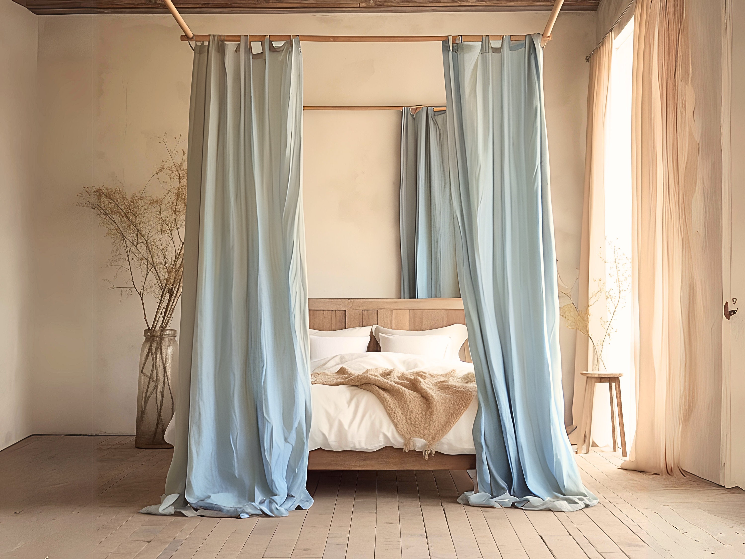 Velvet bed canopy outlet