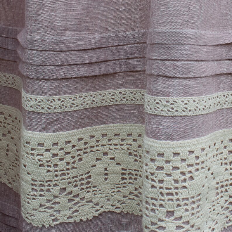 Linen Curtains Stonewashed Linen Curtain Softened Linen Etsy