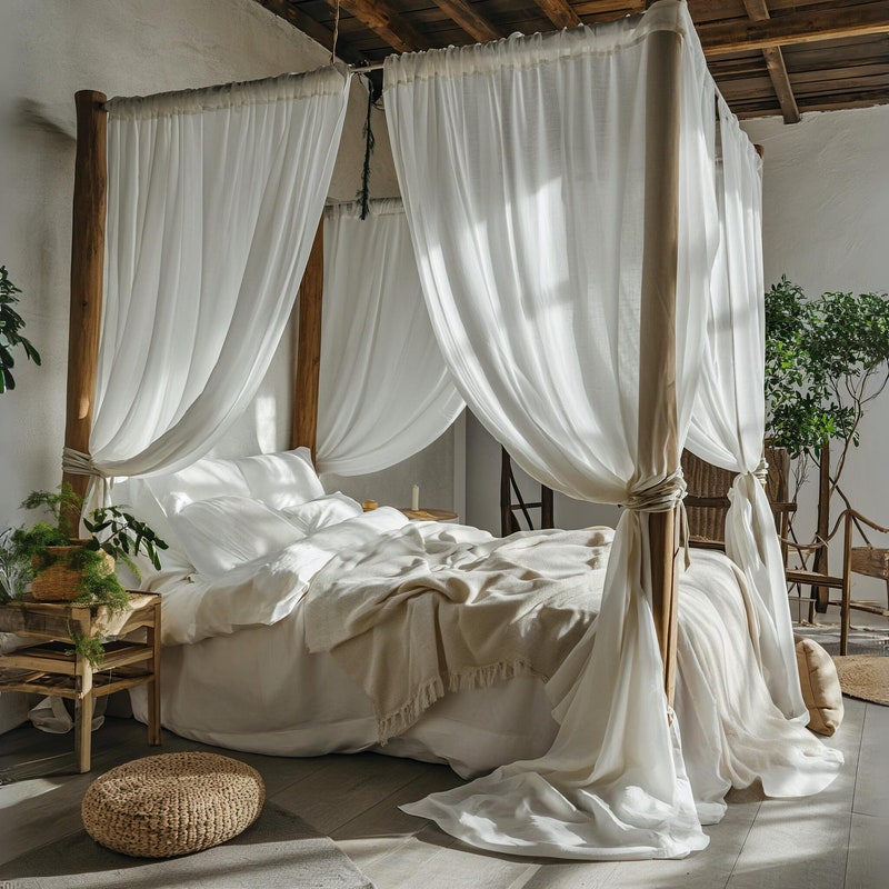 Schãne Himmelbett Vorhang Erwachsene Bild