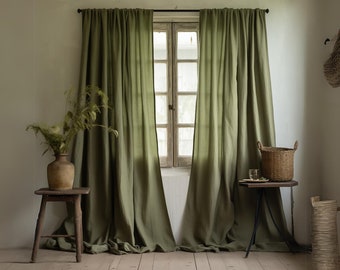 Rod Pocket Sheer Curtain Panel | White Curtain | Back Tabs Sheer  Curtains For Living Room |  Linen Curtains