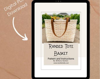 Randed Tote Basket -  Basket Weaving Pattern (PDF)
