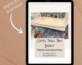 Coffee Table Tray - Basket Weaving Pattern (PDF)