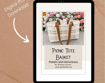 Picnic Tote - Basket Weaving Pattern (PDF)