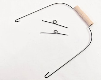 Wire Wood Grip Handle - 8" x 8" for Basket Weaving