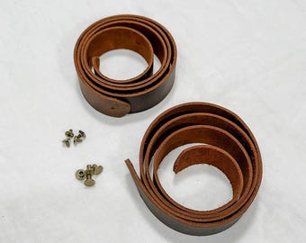 Leather Handles and Hardware for Basket Weaving
